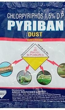 AIMCO PYRIBAN DUST Insecticide — Chlorpyriphos 1.5% D.P. for Crop Protection (1kg)