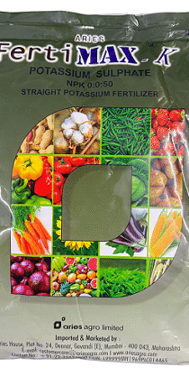 Aries FertiMAX-K Potassium Sulphate Fertilizer — NPK 0:0:50 for Fruit & Crop Yield Boost