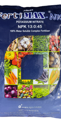 Aries Ferti Max NK NPK 13:00:45 Fertilizer — Potassium Nitrate for Crop Growth & Yield (1kg)
