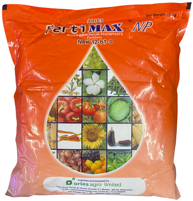 Aries Ferti Max NP NPK 12-61-0 Fertilizer — Mono Ammonium Phosphate for Root & Flowering Growth 1kg