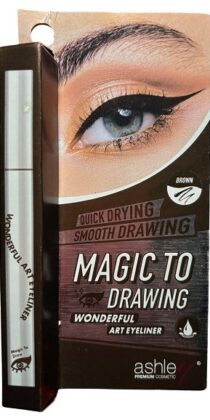 Ashley Wonderful Art Eyeliner – Magic to Drawing, Quick‑Dry Smooth Brown Liner