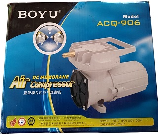 BOYU ACQ-906 DC Membrane Air Pump — High-Efficiency Aquarium Compressor (60W)