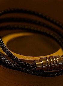 Braided Leather Steel Magnetic Clasp Wrap Bracelet