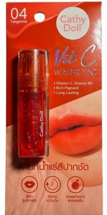 Cathy Doll Vit C Water Tint – Rich Pigment, Long‑Lasting Lip Tint (04 Tangerine)