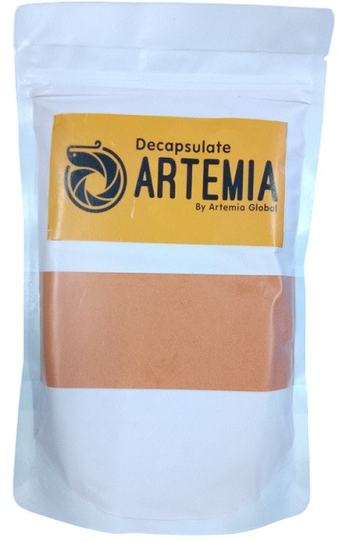 Decapsulated brine shrimp