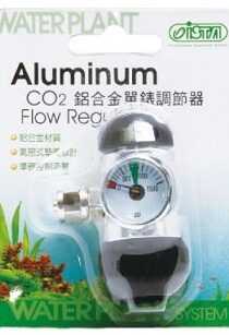 ISTA Aluminum CO₂ Flow Regulator — Durable Precision Regulator for Planted Aquariums (Face-Up)