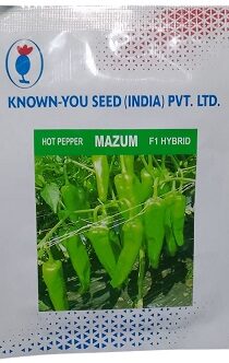 Known‑You MAZUM F1 Hybrid Hot Pepper Seeds — High‑Yield, Disease‑Resistant Variety for Commercial Farming (10g)