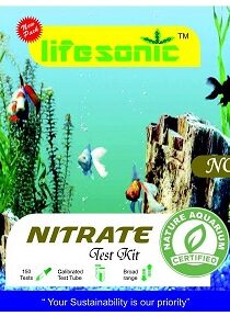 Lifesonic Nitrate High Range Aquaculture Water Test Kit — NO₃ Aquarium Water Testing (150 Tests)