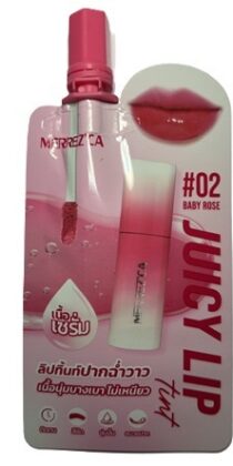 Merrez’ca Juicy Lip Tint #02 Baby Rose – Lightweight Glossy Serum Lip Tint