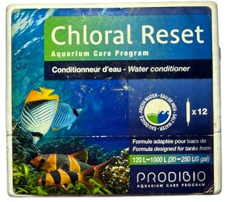 PRODIBIO Chloral Reset — Aquarium Water Conditioner (12 Vials)
