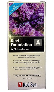 Red Sea Reef Foundation A — Calcium Supplement for Reef Aquariums (500ml)