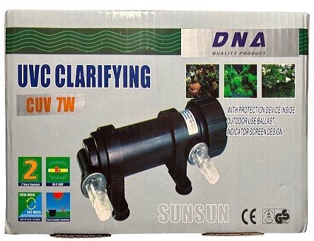 SUNSUN CUV-7W UVC Clarifier — UV Water Treatment for Aquariums & Ponds