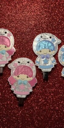 Sanrio Little Twin Stars Pink Pearlescent Hair Clips Two Sets