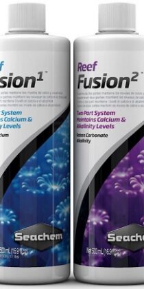 Seachem Reef Fusion 1 & 2 — Dual-Part Calcium & Alkalinity Supplement for Reef Aquariums (500ml