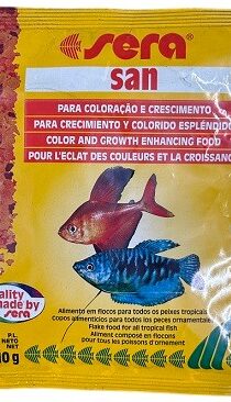 Sera San Flake Food — Color & Growth Enhancing Diet for Tropical Fish