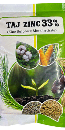 TAJ Zinc 33% Fertilizer — Zinc Sulphate Monohydrate for Enhanced Crop Growth & Yield (1kg)