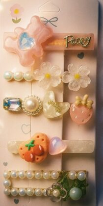 Teens Assorted Decorative Teddy Charm Hair Clips