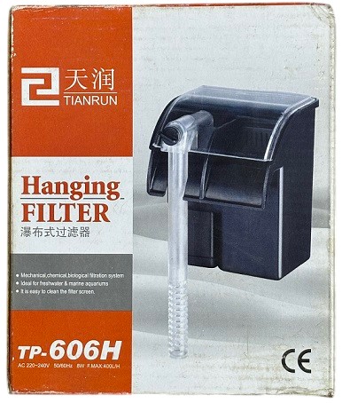 TIANRUN Hanging Filter TP-606H — 400L/H | Compact Aquarium Filtration System