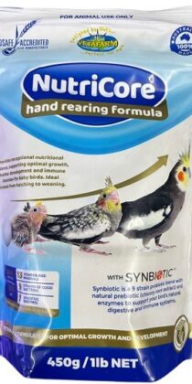 Vetafarm NutriCore Hand Rearing Formula — Synbiotic-Enriched Nutrition for Baby Birds (450g)