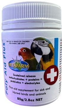 Vetafarm Poly Aid Plus — First Aid Supplement for Sick & Injured Birds (80g)