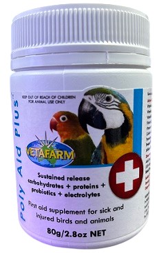 Vetafarm Poly Aid Plus — First Aid Supplement for Sick & Injured Birds (80g)