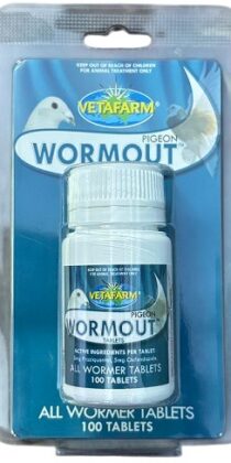 Vetafarm Wormout Pigeon Tablets — All Wormer Treatment (100 Tablets)