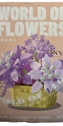 World Of Flowers Puzzle Building Blocks Purple Flowers And Pot